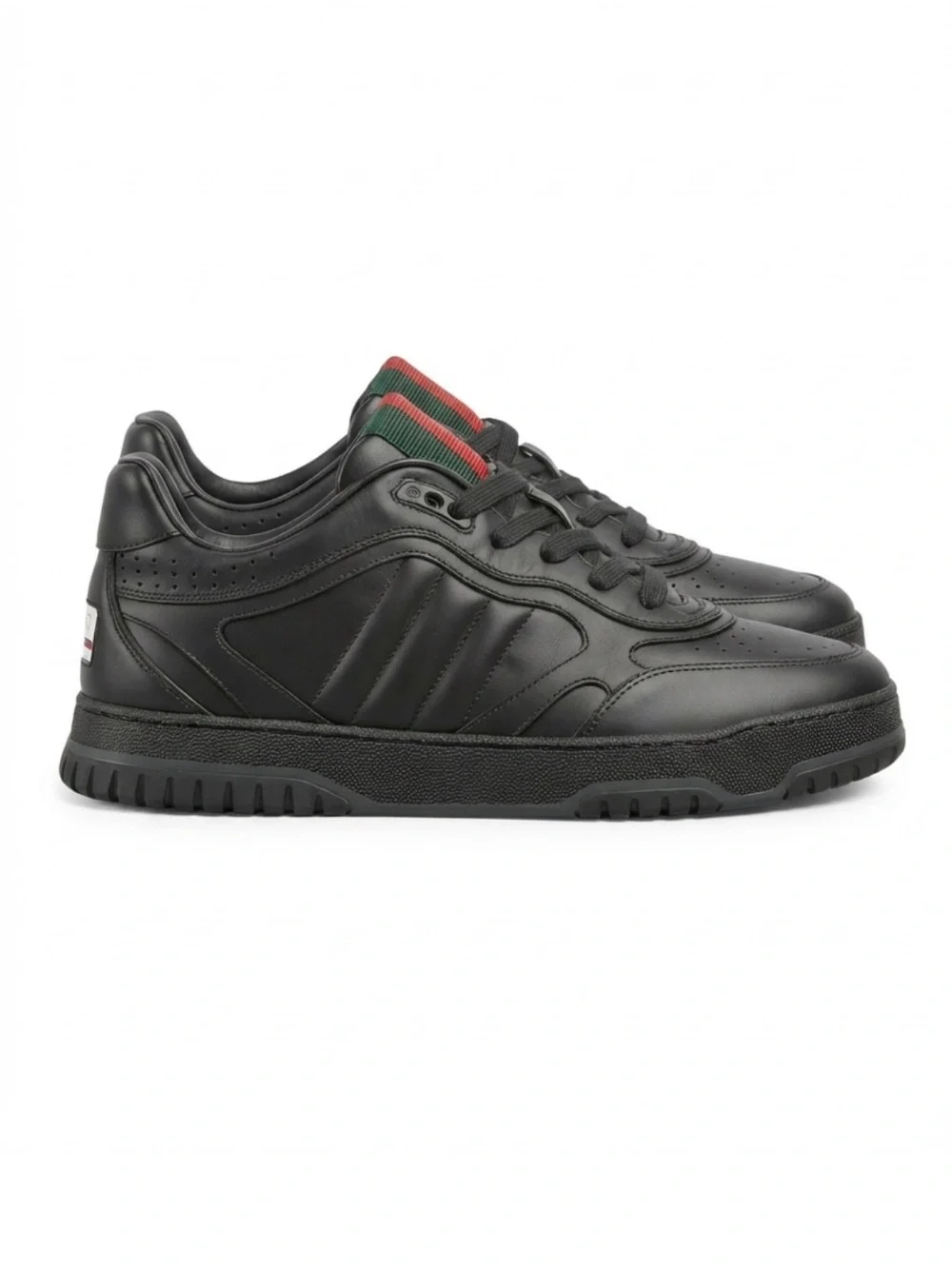 Gucci Re-Web Low Top Sneaker Black Leather (SKU 786186) 10/US 10.5